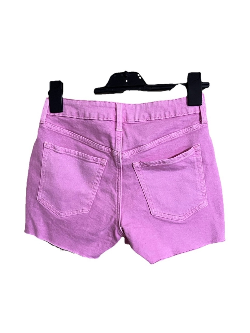 Old Navy Shorts Sz 2 Pink Frayed Hem Denim 5 Pockets High Rise Casual Wear - Picture 2 of 5